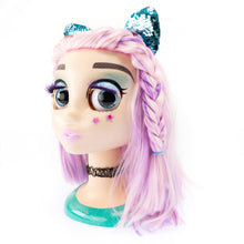 Carica l&#39;immagine nel visualizzatore di Gallery, Nice Group- Influencer Make Up Doll, Testa da Truccare e Pettinare con Occhi Cambia Colore per Bambine Influenzare Trucchi, Multicolore, Taglia Unica, 92049