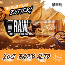 Carica l'immagine nel visualizzatore di Gallery, Warrior Raw Barretta Proteica Avena 12 x 75 g – Cioccolato e Arachidi