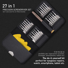 Carica l'immagine nel visualizzatore di Gallery, Set Mini Cacciaviti Precisione 29 in 1 Professionale, Kit riparazioni smontaggio per Occhiali, Orologio, iPhone, iPad, S