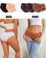 Carica l'immagine nel visualizzatore di Gallery, ALL OF ME Confezione da 6 Pezzi di Biancheria Intima da Donna in Cotone Brasiliano, Slip in Pizzo Morbido Hipster Sexy Panties, Mutandine da Donna, Mutandine morbide, Taglie S-XL, Serie A-6, M