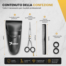 Carica l'immagine nel visualizzatore di Gallery, Candure Forbici Parrucchiere Professionali Forbice per Capelli da Barbiere per Taglio di Capelli Acciaio Inossidabile Ad