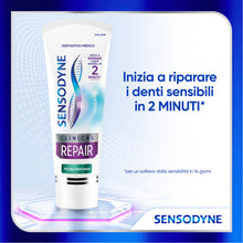 Carica l'immagine nel visualizzatore di Gallery, Sensodyne Clinical Repair Pulizia Profonda Dentifricio Denti Sensibili 75ml