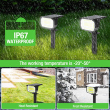 Carica l'immagine nel visualizzatore di Gallery, LOTMOS 3Pcs Faretti Solari da Esterno, 72 LED Lampade da Giardino 3 Modalità IP67 Impermeabile Luce per Cortile, Patio, Vialetto, Alberi