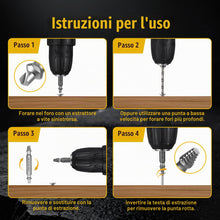 Carica l'immagine nel visualizzatore di Gallery, Zocipro Set di 6 Estrattore Viti Danneggiate Con 3 Punte a Spirale