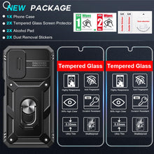 Carica l'immagine nel visualizzatore di Gallery, LeYi Cover per Samsung A25 5G con Vetro Temperato [2 Pack](Nero)