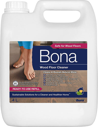 Bona Wood Floor Cleaner, 4 litri di ricarica detergente per Spray 4 L
