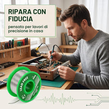 Carica l'immagine nel visualizzatore di Gallery, 1 Rotolo Stagno Per Saldare 60/40 Con Flussante 1 Mm 20 G Argento Per Elettronica