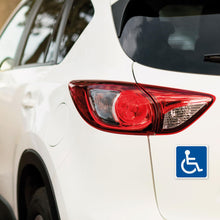 Carica l'immagine nel visualizzatore di Gallery, 6 Adesivi Disabili Invalidi cm 12x12 | Per Auto, Camper, Parabrezza, Carrozzeria | Alta Resistenza a Sole e Pioggia | 6 