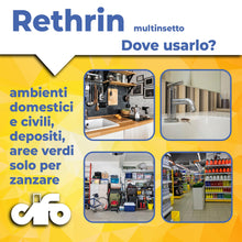 Carica l'immagine nel visualizzatore di Gallery, CIFO Rethrin Multinsetto - Insetticida Formiche Scarafaggi Ragni Vespe e Altri Insetti, Azione Abbattente e Residuale, D