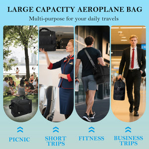 ehsbuy Ryanair, bagaglio a mano da donna e da uomo, 40 x 20 x 25 cm, impermeabile, da portare con sé, da viaggio, fine settimana, con custodia per scarpe, Nero , Taglia unica
