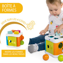 Carica l&#39;immagine nel visualizzatore di Gallery, Chicco Cubo Incastra e Martella 2 in 1, Gioco Educativo per Bambini 10 Mesi - 3 Anni, con 4 Forme Geometriche, 2 Sfere e Martello Giocattolo, Multiattività