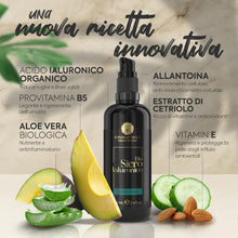 Carica l'immagine nel visualizzatore di Gallery, Siero Viso all'Acido Ialuronico ad alto dosaggio • 100ml +Vit E &amp; B5 • Siero Viso 7 volte ✓100% Vegan &amp; Bio ✓Concentrato Anti-Aging ✓Siero Anti-Rughe ✓ Hyaluronic Acid Serum ✓Made in Germany