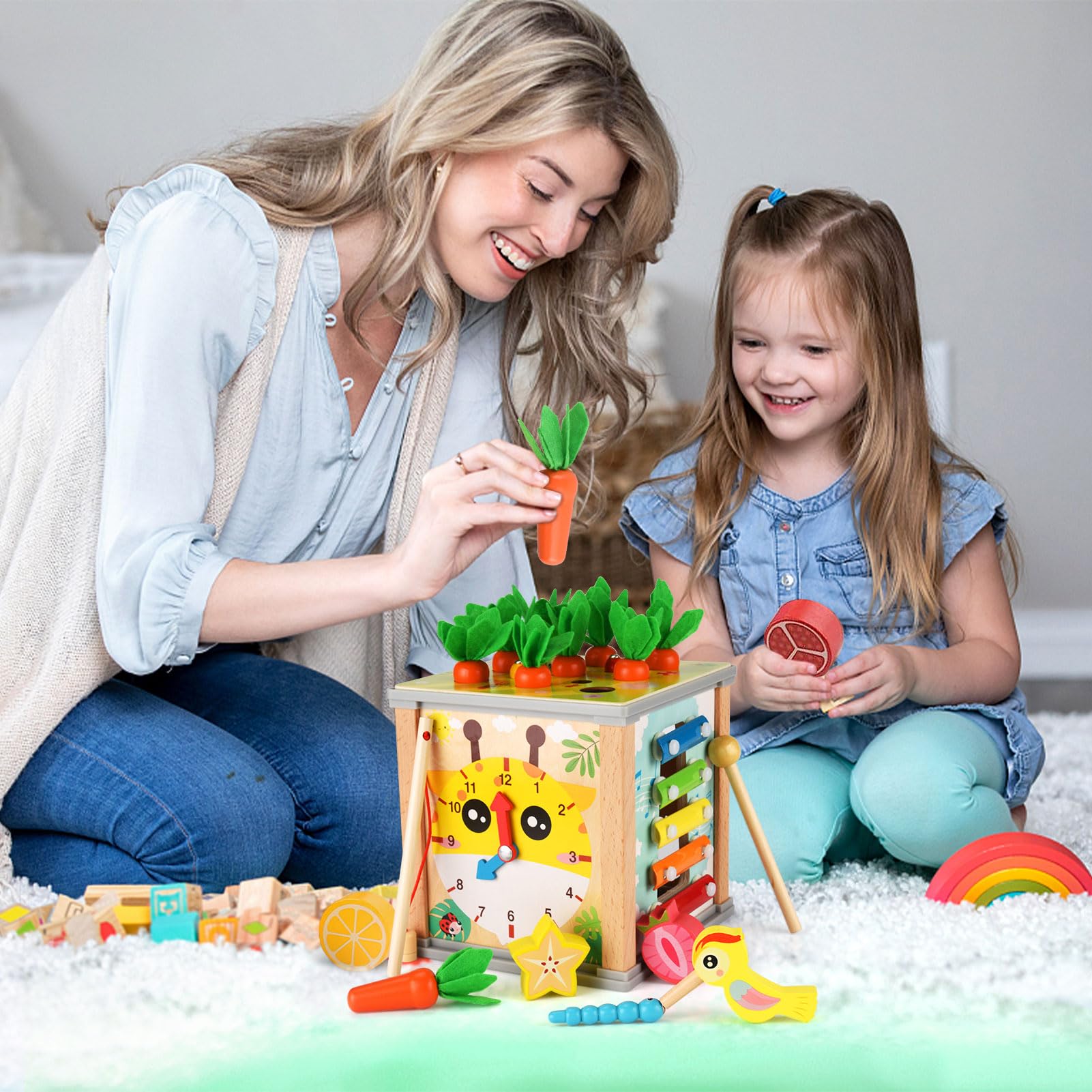 Cubo di Abilità Motorie in Legno, in Montessori Cubo