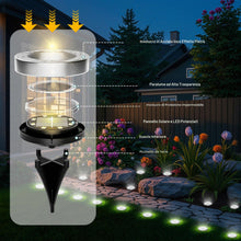 Carica l'immagine nel visualizzatore di Gallery, FIFlying 6 pezzi Luci Solari da Giardino, 8 LED Lampade Solare da Terra