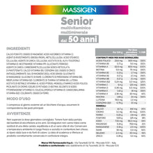 Carica l'immagine nel visualizzatore di Gallery, Massigen - Senior, Integratore Multivitaminico e Multiminerale per Over 50, Soddisfa il Fabbisogno Nutrizionale, con Coe