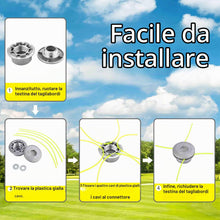 Carica l'immagine nel visualizzatore di Gallery, Testina Decespugliatore Universale, 2 Pezzi Alluminio Testa Decespugliatore, Testine per Tagliaerba in con 8 Linee, Test