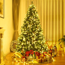 Carica l'immagine nel visualizzatore di Gallery, COSTWAY Albero di Natale 210/225/240 cm, Albero di Natale con 460/540/600 Luci a LED Bianco Caldo, 925/1125/1335 Rami e Pigne, Decorazione Natalizia per Casa e Negozio (225cm)