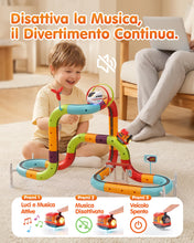 Carica l'immagine nel visualizzatore di Gallery, hahaland Trenino Elettrico per Bambini 64 Pezzi, Set STEM Pista Trenino 3D