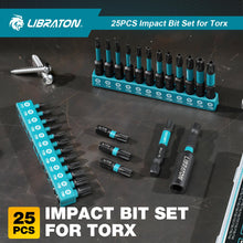 Carica l'immagine nel visualizzatore di Gallery, LIBRATON Set Punte Torx di Sicurezza 25PCS Bits Torx Anti-manomissione