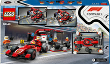 Carica l'immagine nel visualizzatore di Gallery, LEGO City Pitstop e meccanici con monoposto Ferrari F1-60443