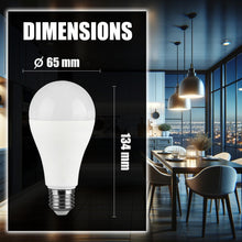 Carica l'immagine nel visualizzatore di Gallery, V-TAC 3x Lampadine LED A65 da 15W - SUPER LUMINOSE - 1521 Lumen - Attacco E27 - Lampadine Nuova Generazione - Equivalent