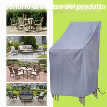 Carica l'immagine nel visualizzatore di Gallery, 2 Pezzi Copertura per Sedie da Giardino Impermeabile, Antivento, UV-Resistente, Protezione per Sedie da Giardino in Oxfo