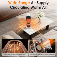 Carica l'immagine nel visualizzatore di Gallery, Journeyside Termoventilatore Ceramica,Stufetta Elettrica con 2 Impostazioni Temperatura,Termoventilatore Energetico Timer da 30/60/90Mins,Doppie Sicurezza,Riscaldatore Energetico per Ufficio e Camera