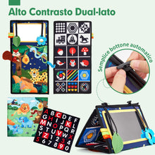 Carica l&#39;immagine nel visualizzatore di Gallery, hahaland Specchio Neonati Giochi Neonato 0 3 6 Mesi, Libro Sensoriale con Specchio, Tummy Time Neonati Bianco e Nero Giochi Montessori 6 Mesi Giocattoli Educativi