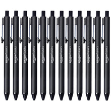 Carica l'immagine nel visualizzatore di Gallery, Amazon Basics - Penne a Sfera Retrattili, Impugnatura Morbida, Senza Sbavature, Ideali per Scuola e Ufficio, Nero, Confe