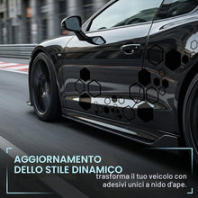 Carica l'immagine nel visualizzatore di Gallery, Adesivi Auto 52 Pezzi a Nido d'Ape con 2 Raschietti Trapezoidali – Set Racing Strisce per Tuning Auto, Decorazione Carro