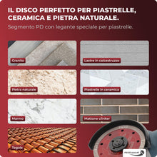Carica l'immagine nel visualizzatore di Gallery, PRODIAMANT® Disco diamantato per piastrelle [115MMx22,23MM] – Disco da taglio per piastrelle, gres porcellanato, marmo e