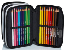 Carica l&#39;immagine nel visualizzatore di Gallery, Seven Astuccio Scuola Juventus 3 Zip, Bianco Nero, Triplo Scomparto Completo di Matite, Penne e Pennarelli, Accessori Juventus Scuola, Accessori per Zaino Bambini e ragazzi
