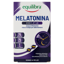 Carica l'immagine nel visualizzatore di Gallery, Equilibra Integratori Alimentari, Melatonina, Integratore per Ridurre il Tempo Richiesto per Prendere Sonno, Effetto Ben