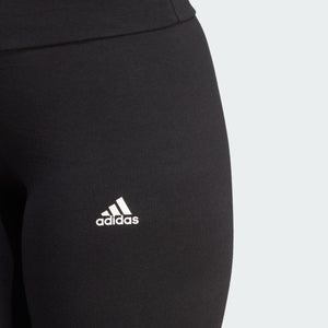 adidas Donna Essentials High-Waisted Logo Leggings, Black/White, L