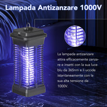 Carica l'immagine nel visualizzatore di Gallery, ROVLAK Lampada Antizanzare Elettrico da Interno, Zanzariera Elettrica 6W 1000V UV, Luce Anti Insetti Mosche Ammazza Zanzare Elettrico da Interno per Camera da Letto, Cucina, Soggiorno, Ufficio