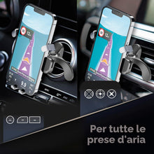 Carica l'immagine nel visualizzatore di Gallery, cellularline | Slide Fit - Universal | Supporto Porta Smartphone da Auto con Sistema di Inserimento Rapido e Facilitato 