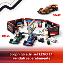 Carica l'immagine nel visualizzatore di Gallery, LEGO City Pit Stop e Meccanici con Monoposto Ferrari F1 - Kit Officina da Costruire con Macchina Giocattolo, Minifigure e Accessori, Giochi per Bambini da 6 Anni Fan delle Auto da Corsa Sportive 60443