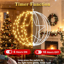 Carica l'immagine nel visualizzatore di Gallery, Joycome 2 Pezzi Sfere Luminose Natalizie 30CM 200 LED Stella Palla Luminosa