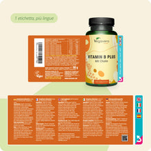 Carica l'immagine nel visualizzatore di Gallery, VITAMINA B Complex Alto Dosaggio | B1, B2, B3, B5, B6, B7 (Biotina), B9 (Acido Folico), B12 + Colina | Prodotto in Germa