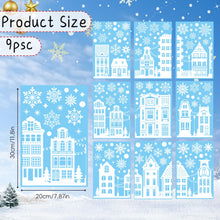 Carica l'immagine nel visualizzatore di Gallery, CHIHOLEN 137 immagini per finestre di Natale, bianco, decorazione natalizia con fiocchi di neve, autoadesive, per finestre riutilizzabili, in PVC su entrambi i lati