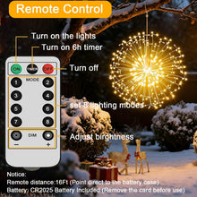 Carica l'immagine nel visualizzatore di Gallery, Joycome 2 Pezzi 198 LED Luci Fuochi d'Artificio Batteria - Bianco Caldo