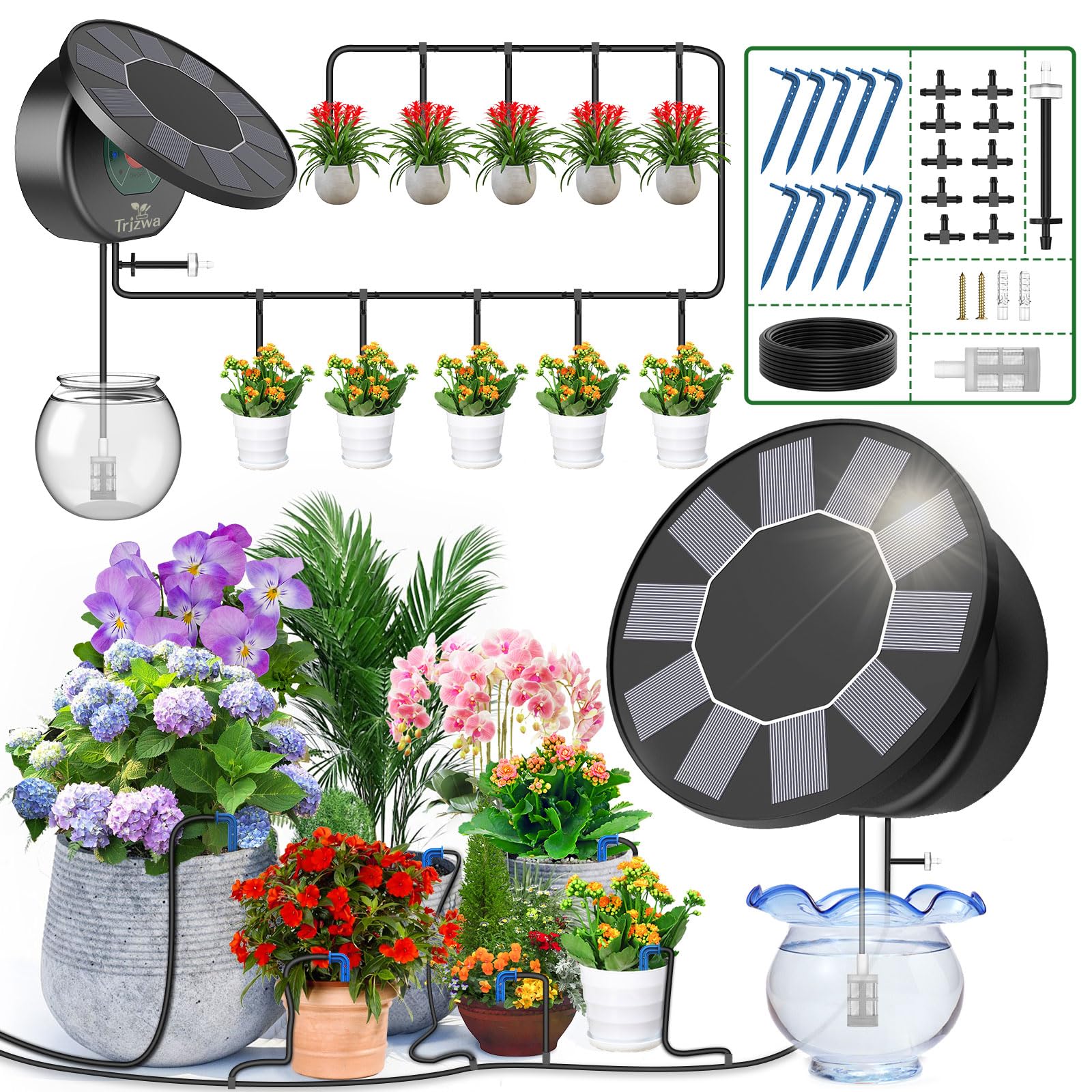 8 Sfere Irrigazione Automatiche Per Piante Da 500 Ml | Dispositivi In Plastica E Ceramica | Irrigatori Fai Da Te Per Interni, Balconi E Giardino