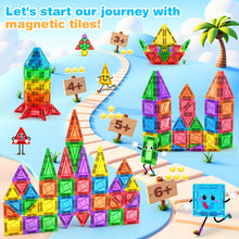 Carica l'immagine nel visualizzatore di Gallery, Subtail 54PCS Mini Costruzioni Magnetici da Viaggio per Bambini 3-8 Anni