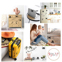 Carica l'immagine nel visualizzatore di Gallery, StickerDesign Adesivi per interruttore 5 Pezzi spine placche BAMBINI SULLA PANCHINA ALTALENA LOVE CUORICINI GATTINI E CU