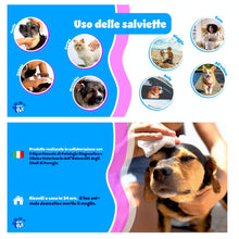 Carica l&#39;immagine nel visualizzatore di Gallery, Nice Pet Salviette IGIENIZZANTI Cani, Gatti con CLOREXIDINA - 100 Salviette - Proteggono Il PH Naturale - Profum al Muschio - Salvette Ideali per l&#39;igiene Manto di Cani e Gatti | Salviette Cane
