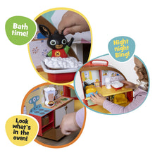 Carica l'immagine nel visualizzatore di Gallery, Bing 3583 House Playset, Flop Figures, from CBeebies TV Show. Tough, Colourful, Well-Made Role-Play Toy. Kids Aged 18 Months Plus,Red