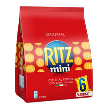 Carica l'immagine nel visualizzatore di Gallery, Ritz Crackers Mini Original, 100% Grano Italiano, Cotti al Forno, 240g (multipack 6 bustine da 40g)