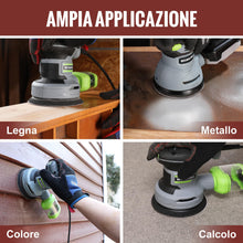 Carica l'immagine nel visualizzatore di Gallery, WORKPRO 150 Pezzi Dischi Abrasivi 125mm, Carta Vetrata per Legno con 8 Fori, Grana 60,80,100,120,150,180,240,320,400,600