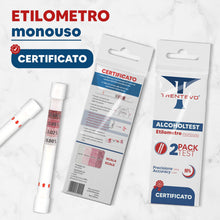 Carica l'immagine nel visualizzatore di Gallery, 5X Alcol Test USA e Getta Certificato Portatile e Affidabile