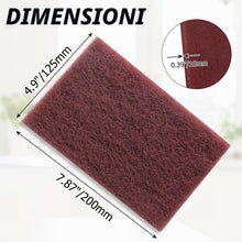 Carica l'immagine nel visualizzatore di Gallery, BokWin 6 pezzi 3M Scotch Brite 7447 di grado molto fine per uso generico, 200 x 125 mm, rosso